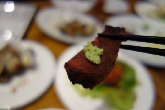 牛タンにわさび