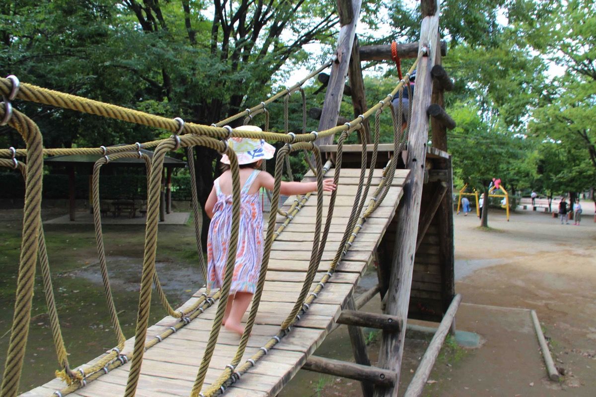 公園でのアスレチック