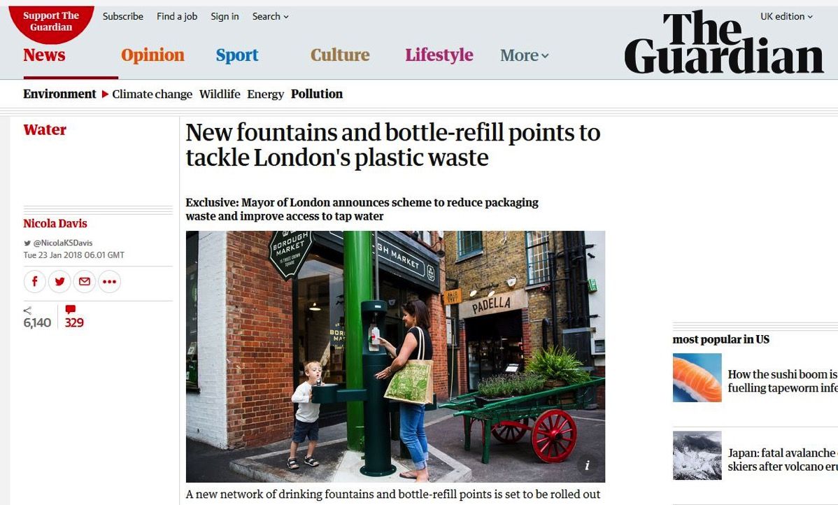 London new water fountains