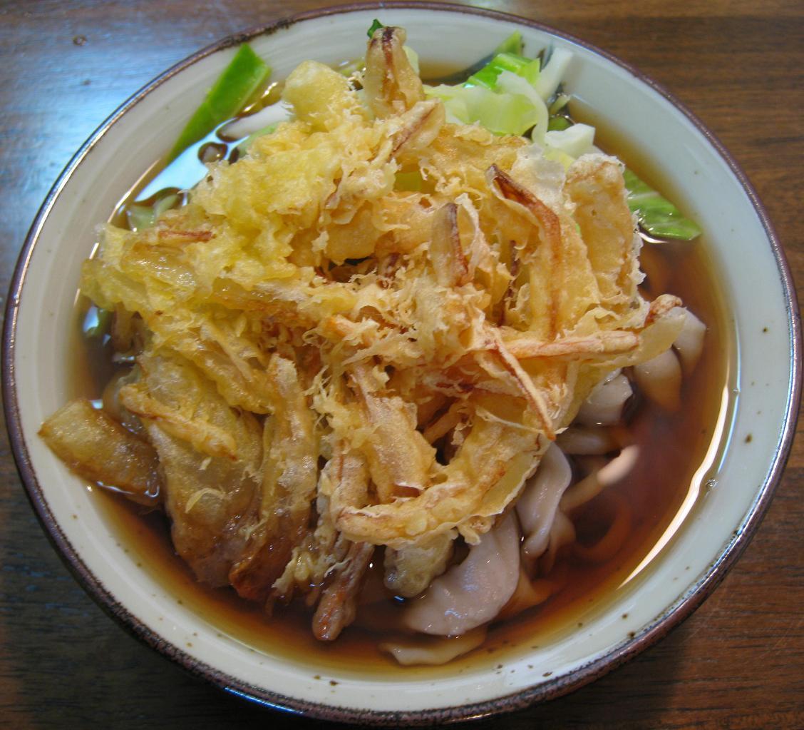 かけうどん+かき揚げ