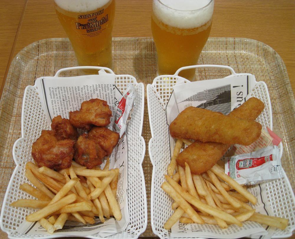 フライドチキン&チップス+フィッシュ&チップス