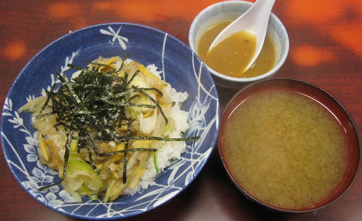 深川丼&味噌汁