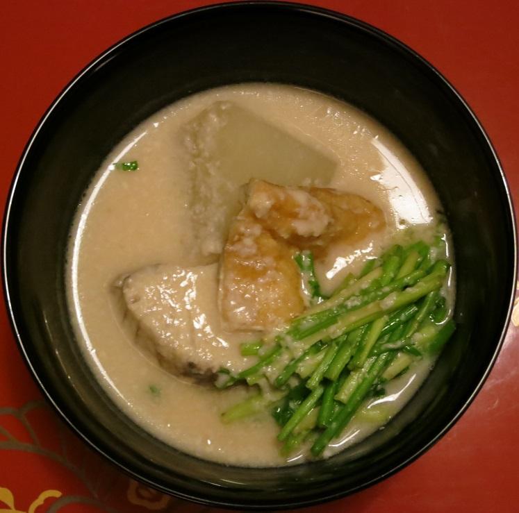 寒鰤の酒粕白味噌仕立て