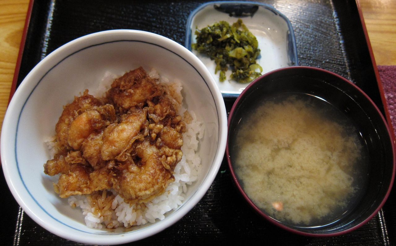 海老かき揚げ天丼