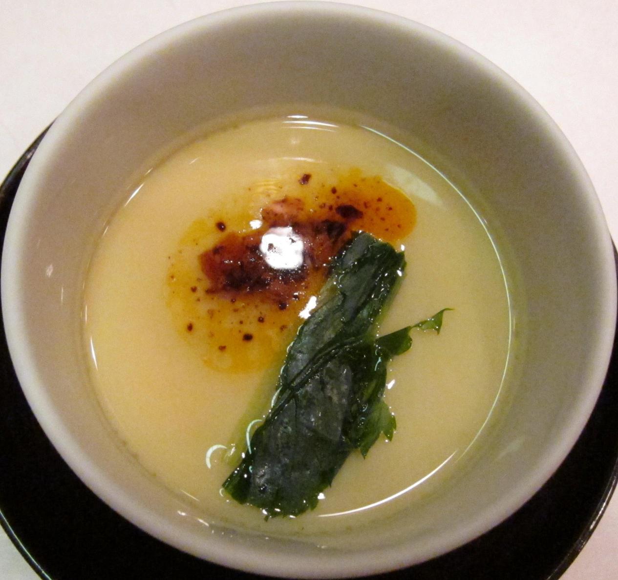 白子蒸しラー油かけ