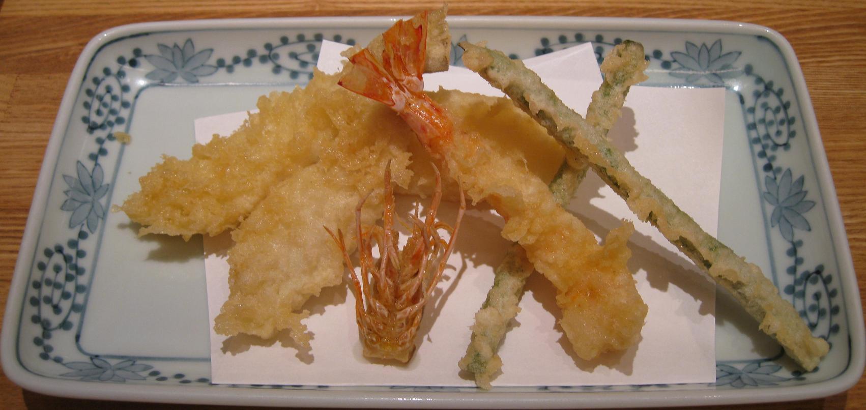 車海老・鱚・烏賊・莢隠元