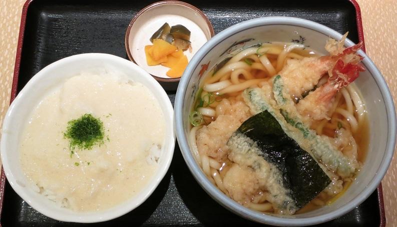 天ぷらうどん+ミニとろろ飯