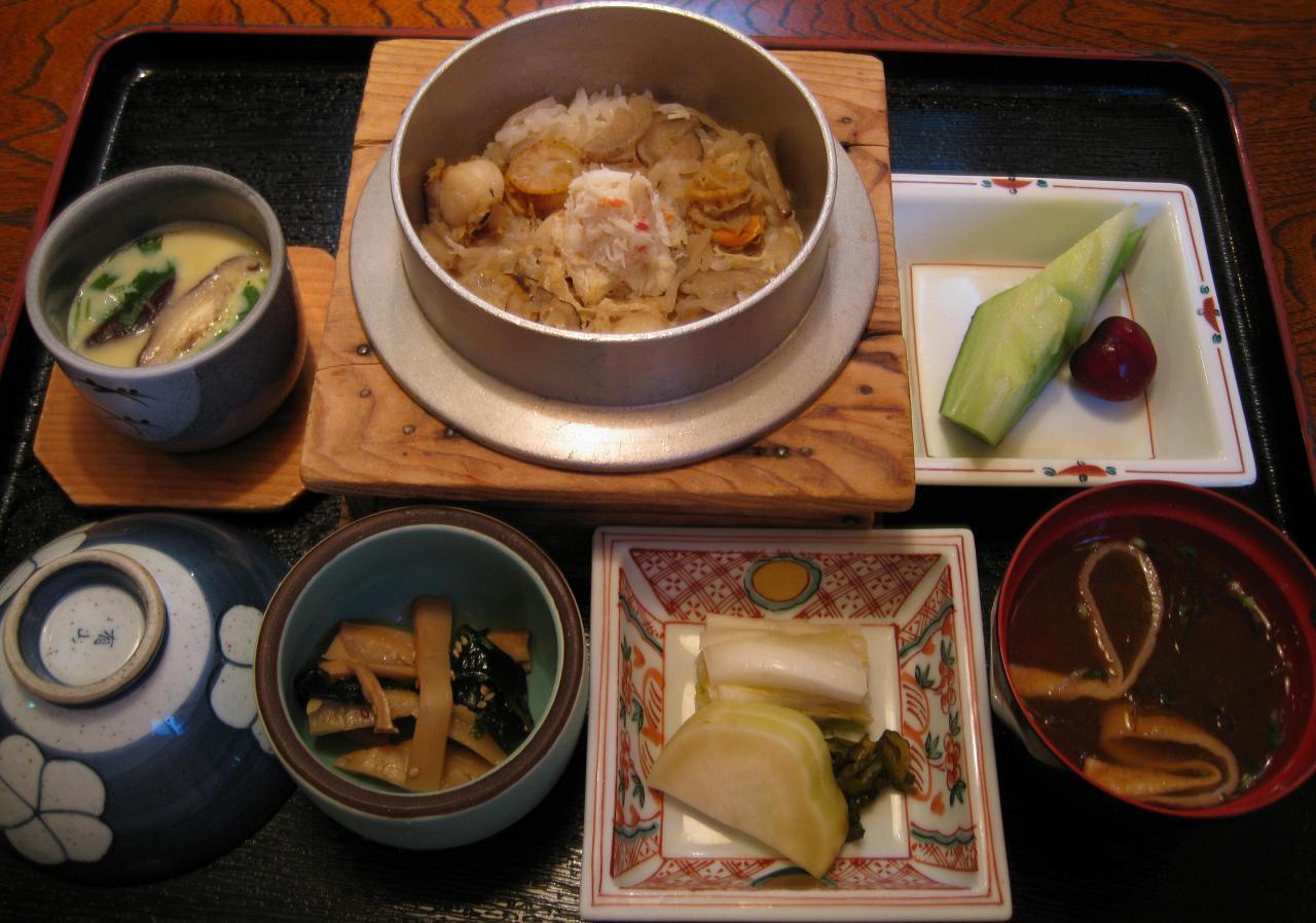 蟹帆立釜飯