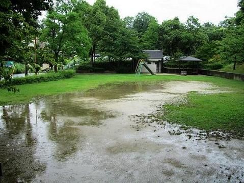 窓の外で降る雨