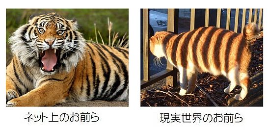 「ネット上のお前ら」「現実世界のお前ら」