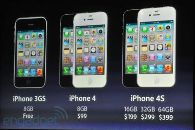 【速報】auとソフトバンクからiPhone 4Sｷﾀ━━(ﾟ∀ﾟ)━━!! 10月14日発売