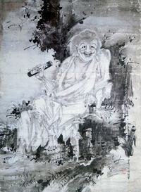 寒山拾得図(寒山)