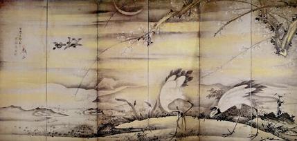 林和靖図屏風(左隻)