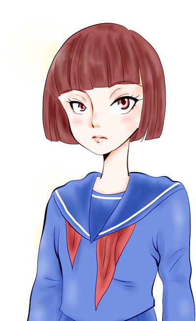 ぱつん女の子
