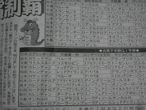 日刊スポーツ元旦競馬