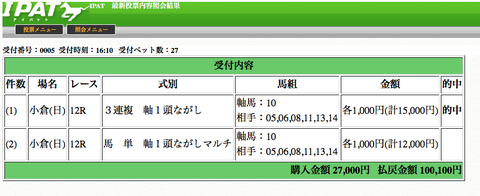 最終勝負馬券