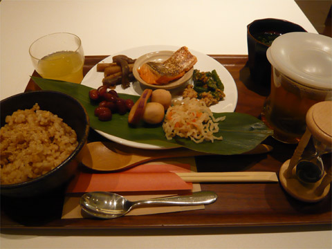 日本茶cafe SURUGA 玄米しょうがご飯セット
