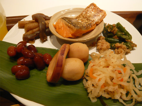 日本茶cafe SURUGA 玄米しょうがご飯セット おかず