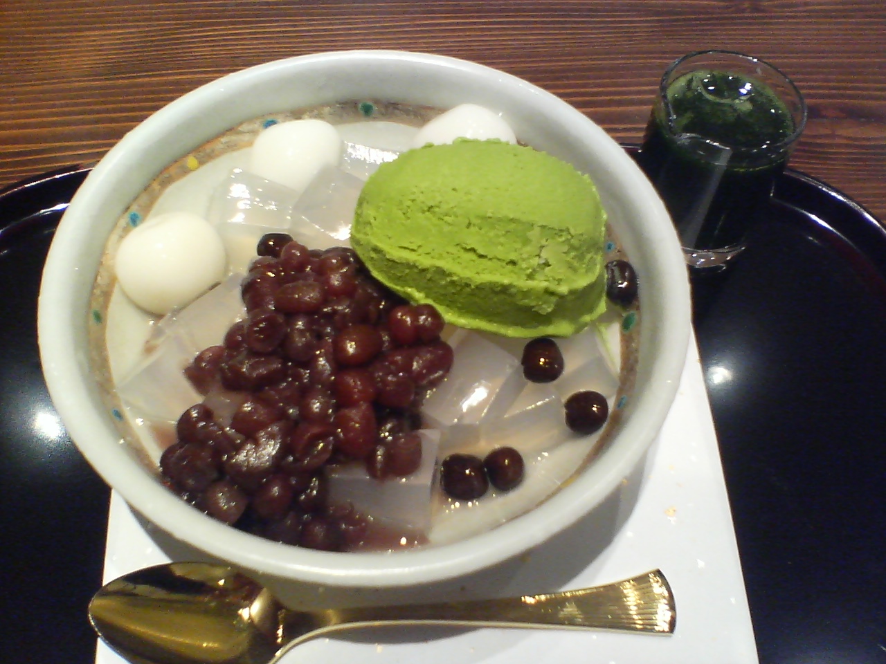 京・茶房 TSURU クリーム抹茶あんみつ