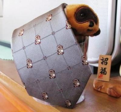 たぬきグッズコレクション 東京メトロのメトポン タヌキのネクタイ ﾀﾇｷｳｫｰｶｰｽﾞ野生動物探索日記