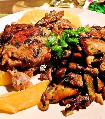 confit de canard et cepes