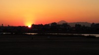 富士と夕日