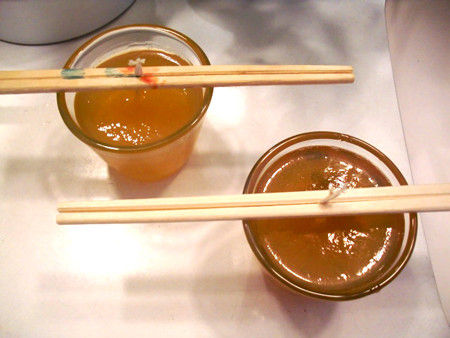 天ぷら油廃油キャンドルづくり