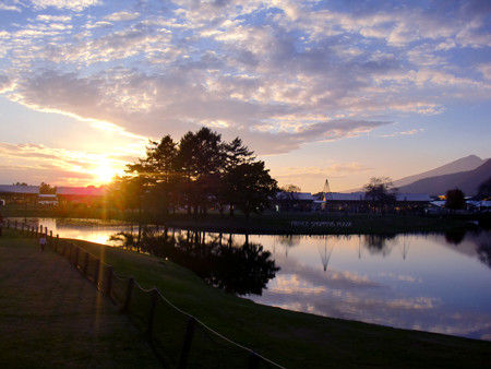 軽井沢アウトレット夕陽