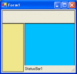 Windows フォーム DockPadding 3 ドラッグ後