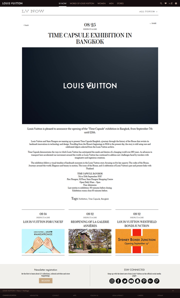 TIME CAPSULE EXHIBITION IN BANGKOK LOUISVUITTON