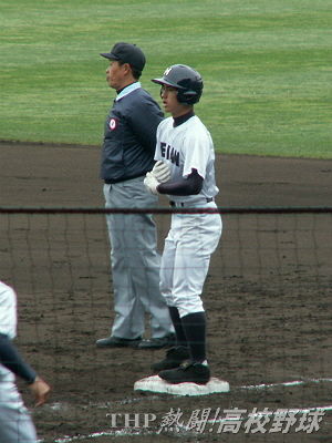 この試合唯一の打点を挙げた平安・河野(2008.3.30)