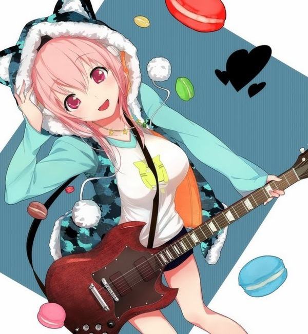 ギターを持った女の子のイラストを見ながらギターの種類を覚えるまとめ Naver まとめ
