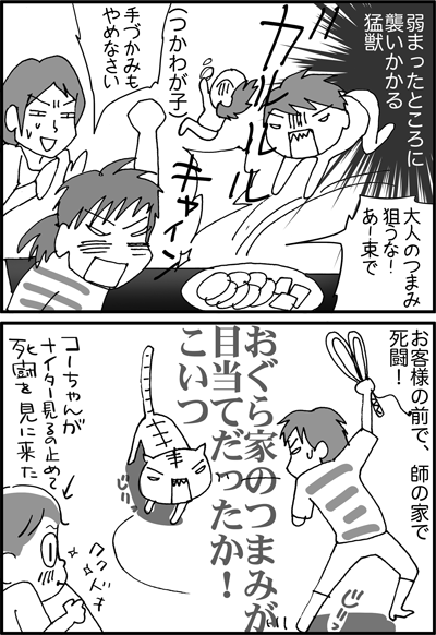 ちくわの穴から星☆を見た *4コマ-生ハム2