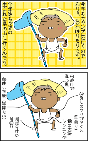 ちくわの穴から星☆を見た *4コマ-キャンプだよ1
