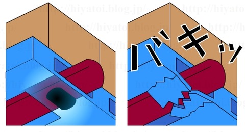 ハンドでパレット破損2