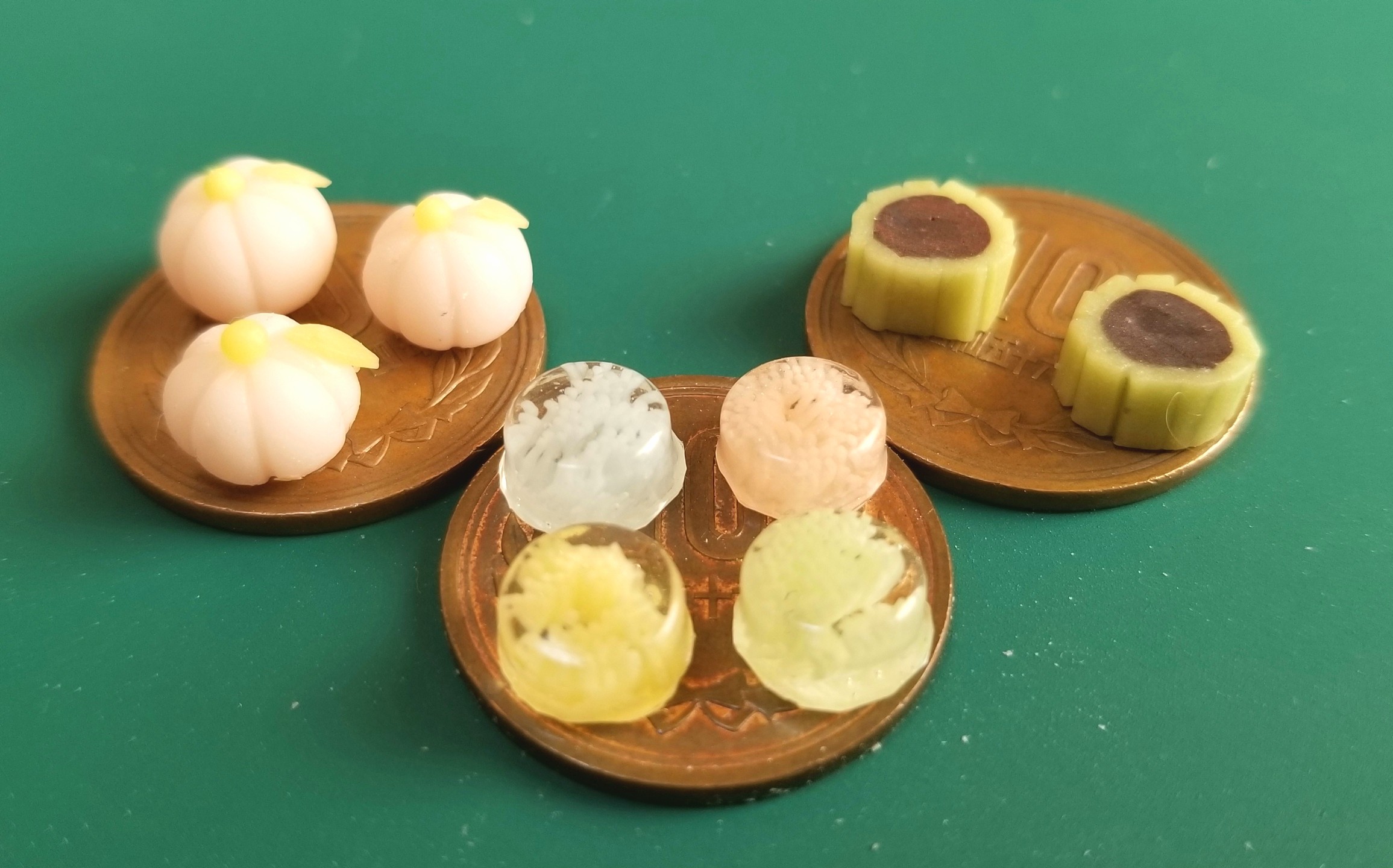 ミニチュアフード,和菓子,水ようかん,練りきり,生菓子,樹脂粘土,食品