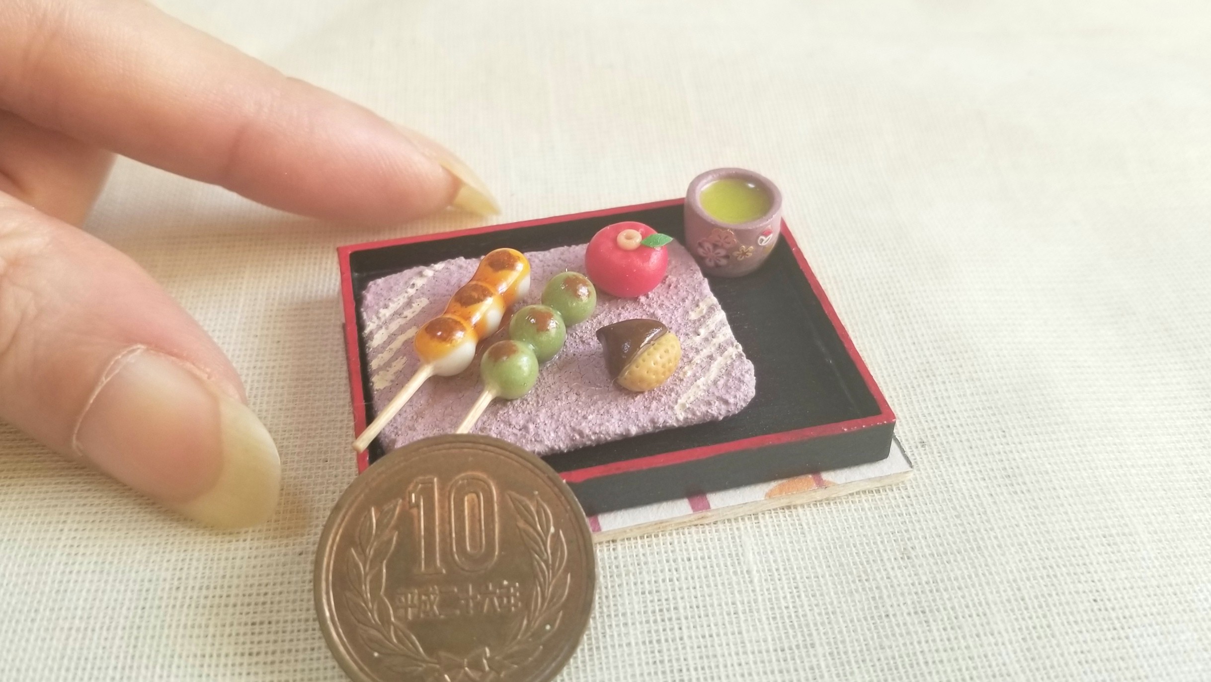 ミニチュアフード,食品サンプル和菓子,かわいいドール小物,樹脂粘土