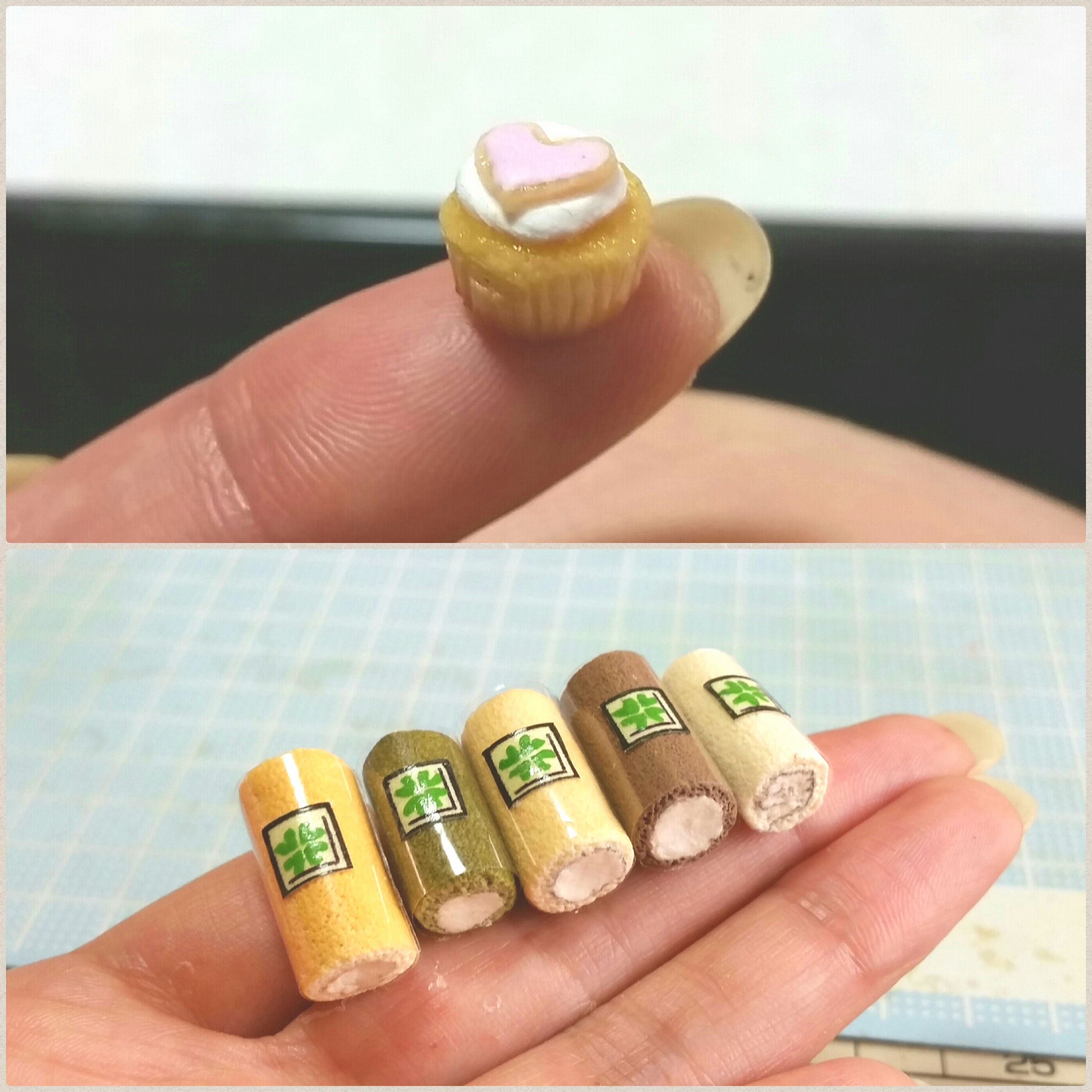 かわいい小さな小さい,おしゃれなロールケーキ,ドール用小物ブログ