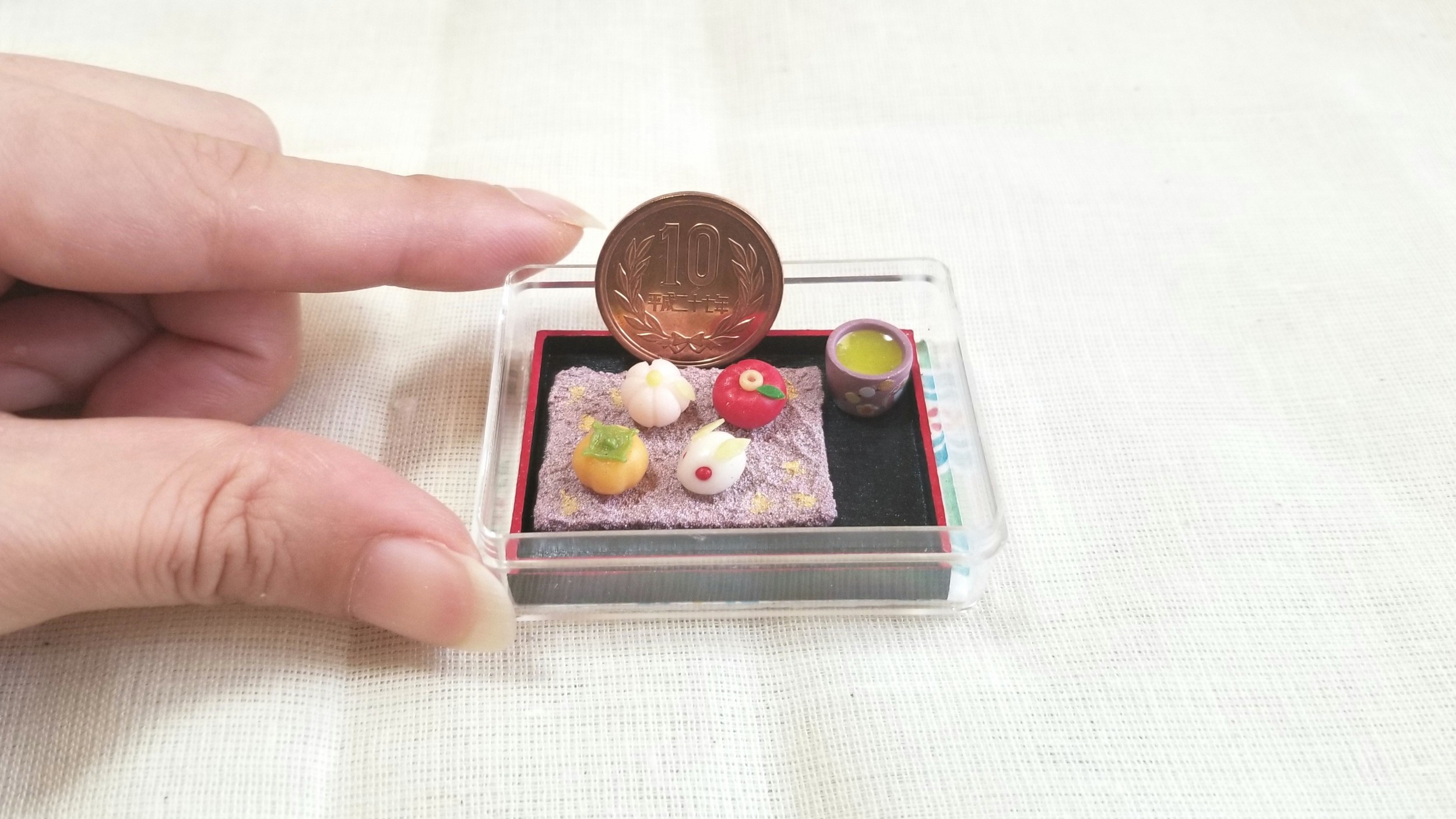 ミニチュアフード和菓子生菓子,フェイク,樹脂粘土手作り,画像写真