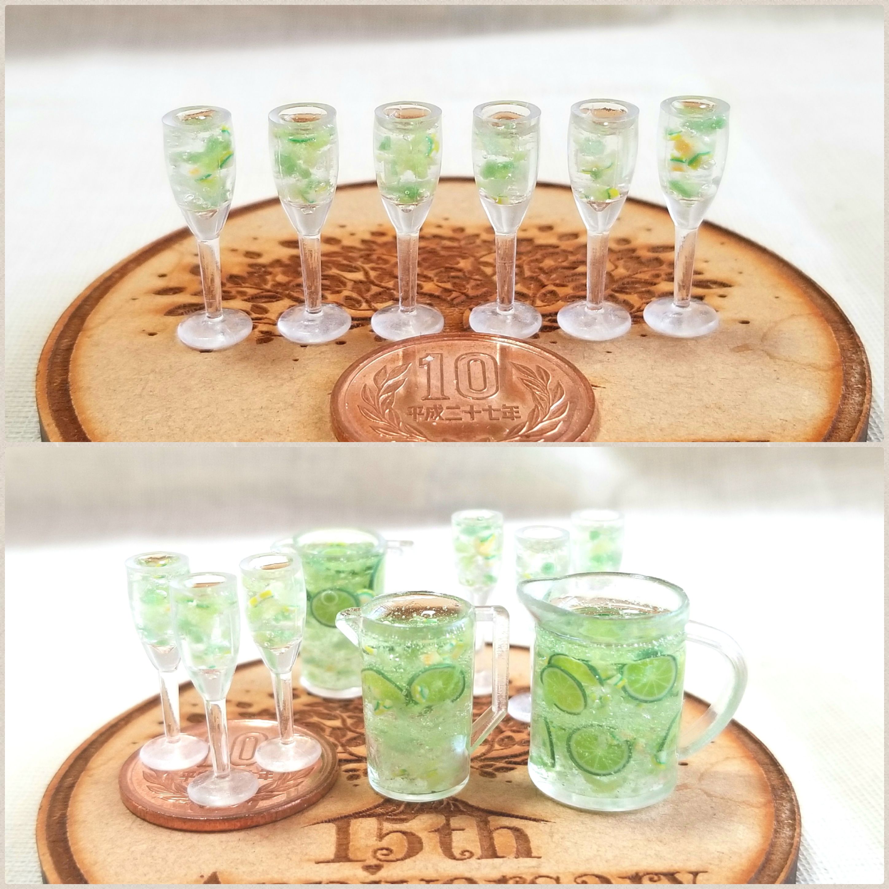 ミニチュアフード,レジン樹脂粘土,飲み物,アート,人気ハンドメイド