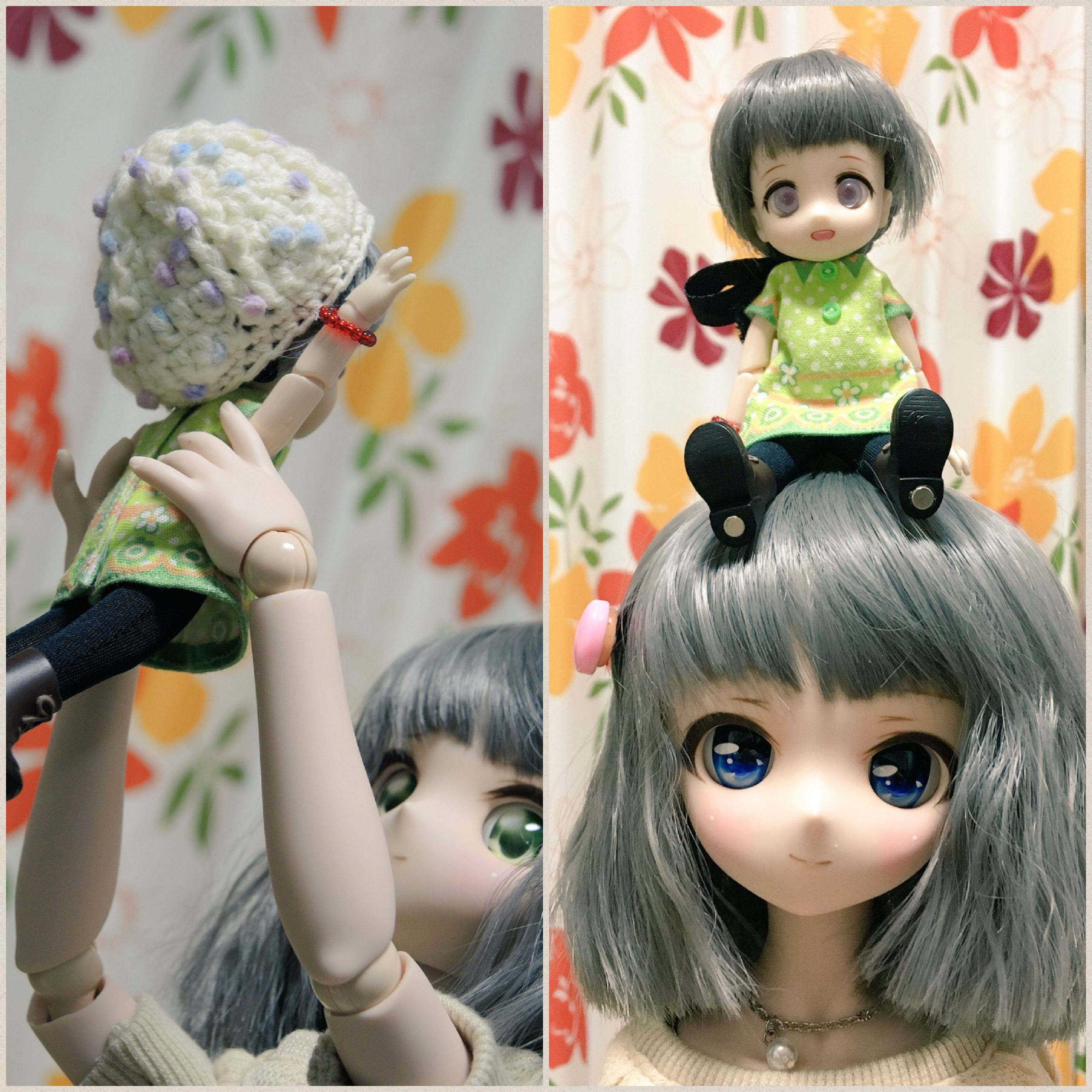 愉快な楽しいあまむす,お姉さんドールに遊んでもらう,高い高~い