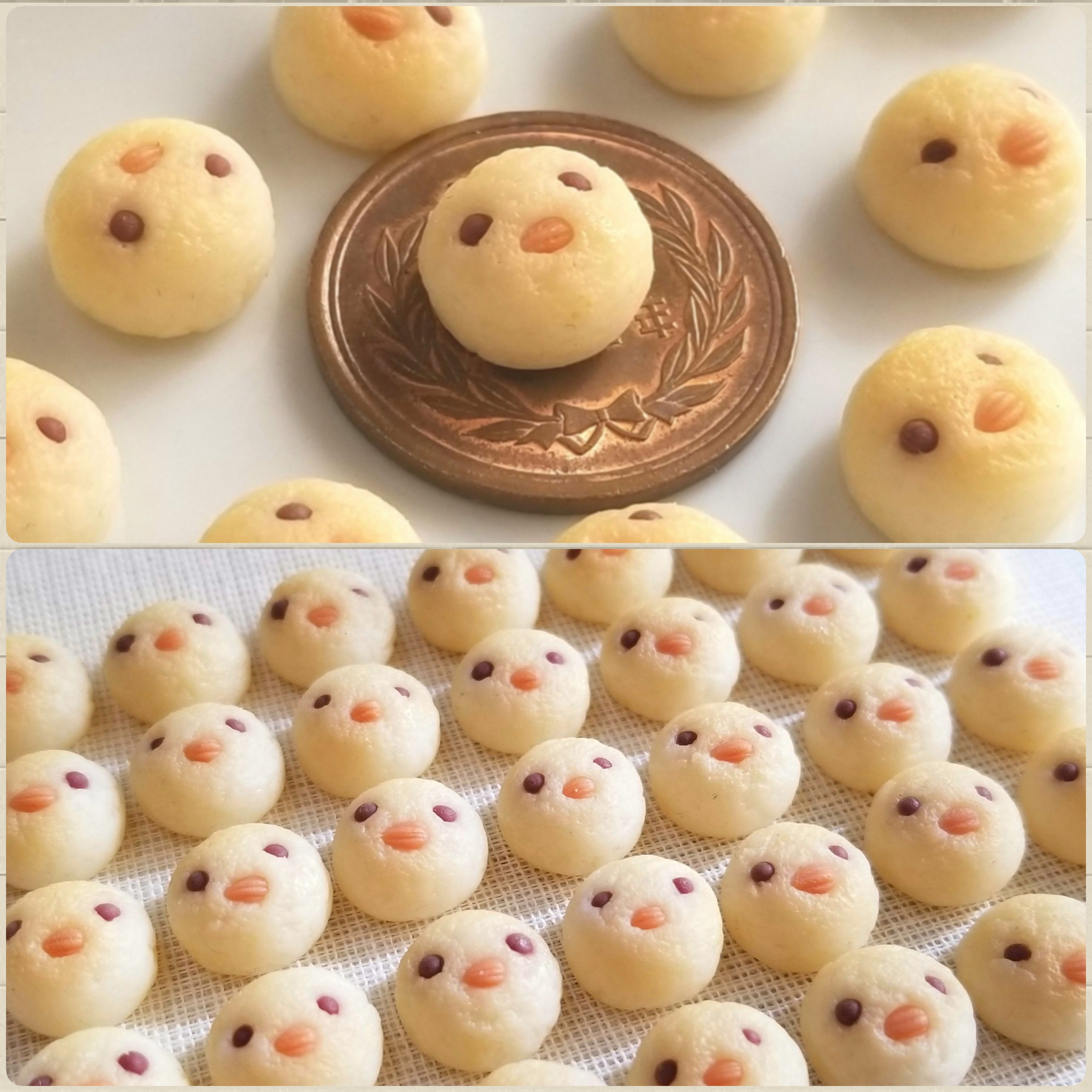 ミニチュアフード,ひよこパン,樹脂粘土,ミンネで販売中,可愛い動物