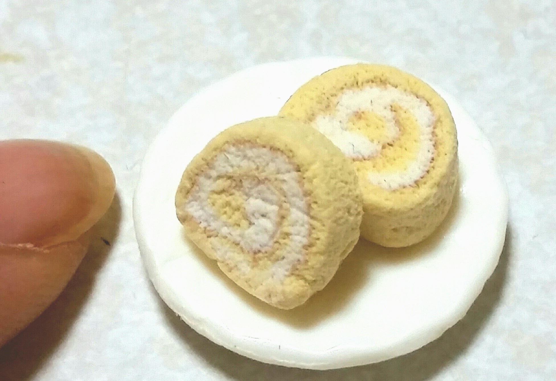 ロールケーキ,ミニチュアフード,樹脂粘土,初心者用,人気,作家,ブログ