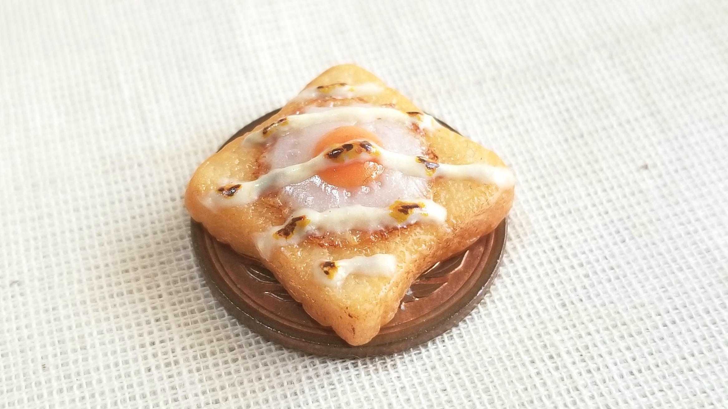 ミニチュアオリジナルトースト,おいしい食パン,樹脂粘土アート,人気