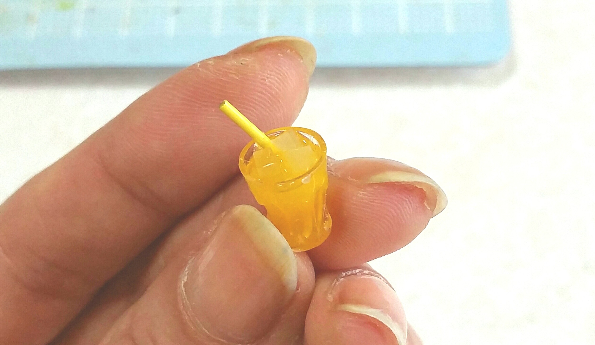 ミニチュアフード,過去作品,オレンジジュース,下手,愛着,ドール
