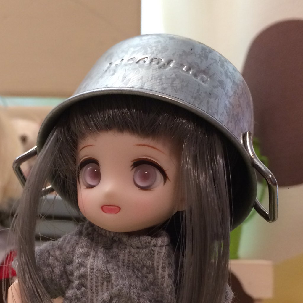 可愛いあまむす楪,鍋をかぶるお茶目なドール,たまらなくキュート