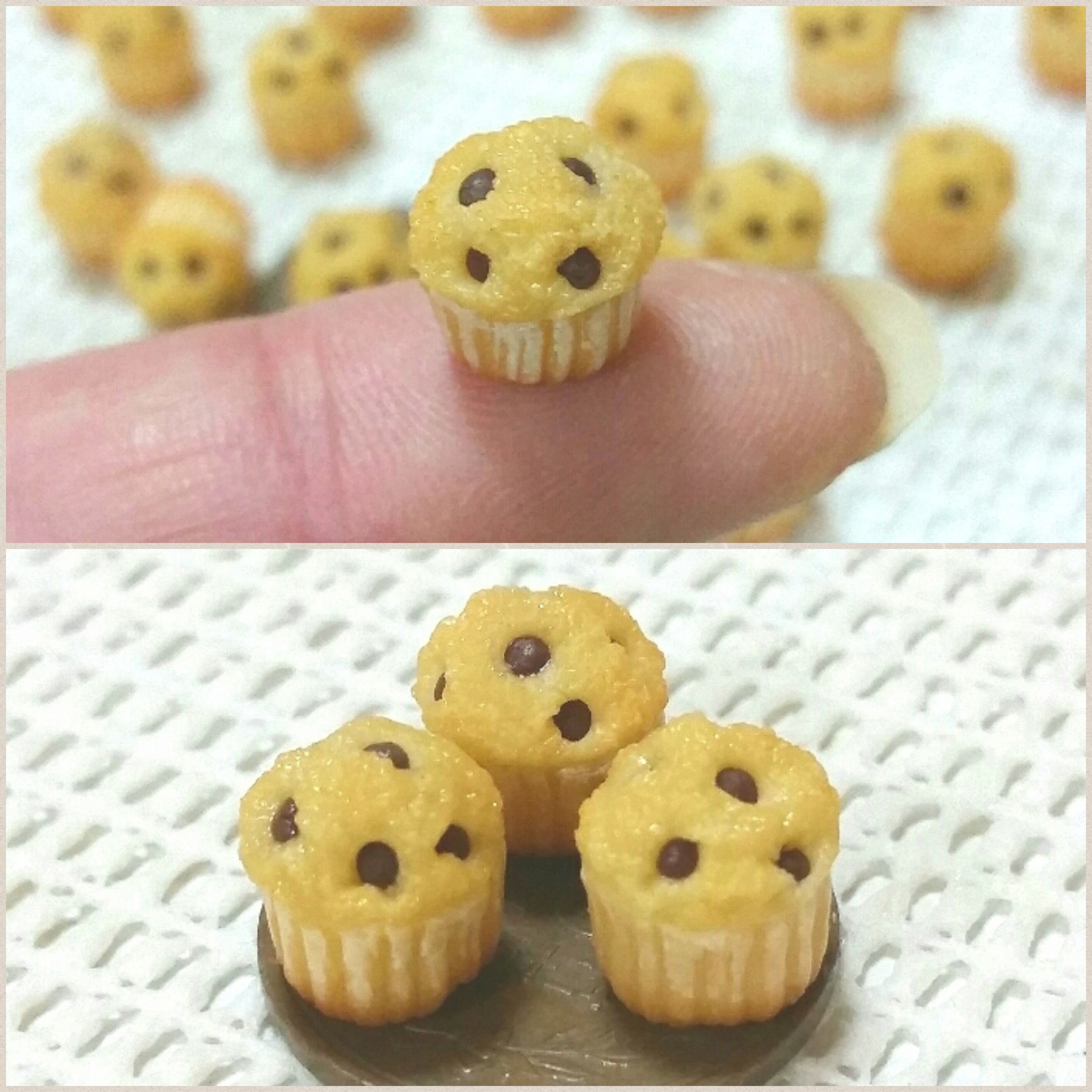 ミニチュアフード,チョコマフィン,カップケーキ,樹脂粘土,ミンネ販売