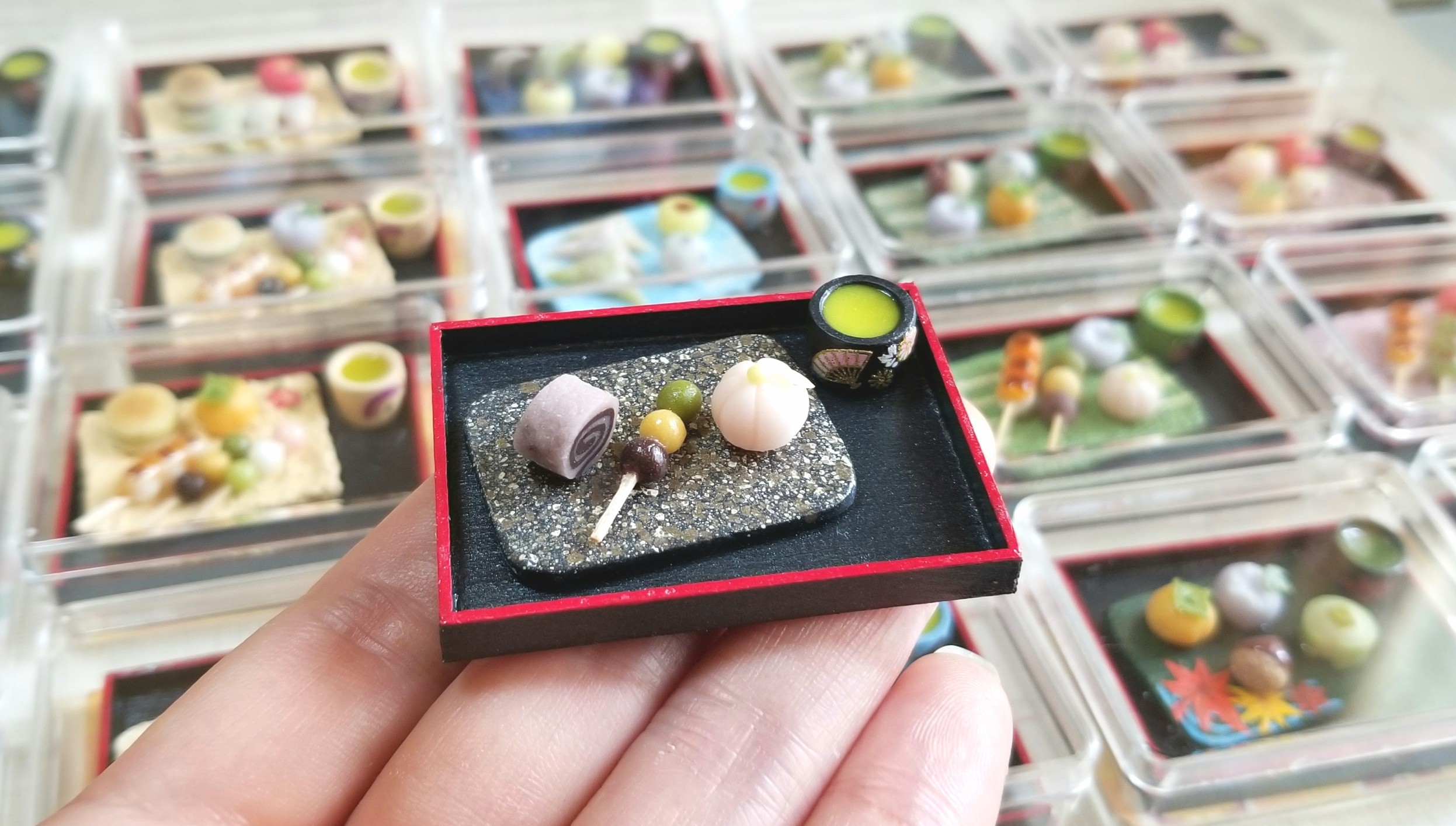 ミニチュア,和菓子,プチフェアリー,cocoriang,ブライス,樹脂粘土