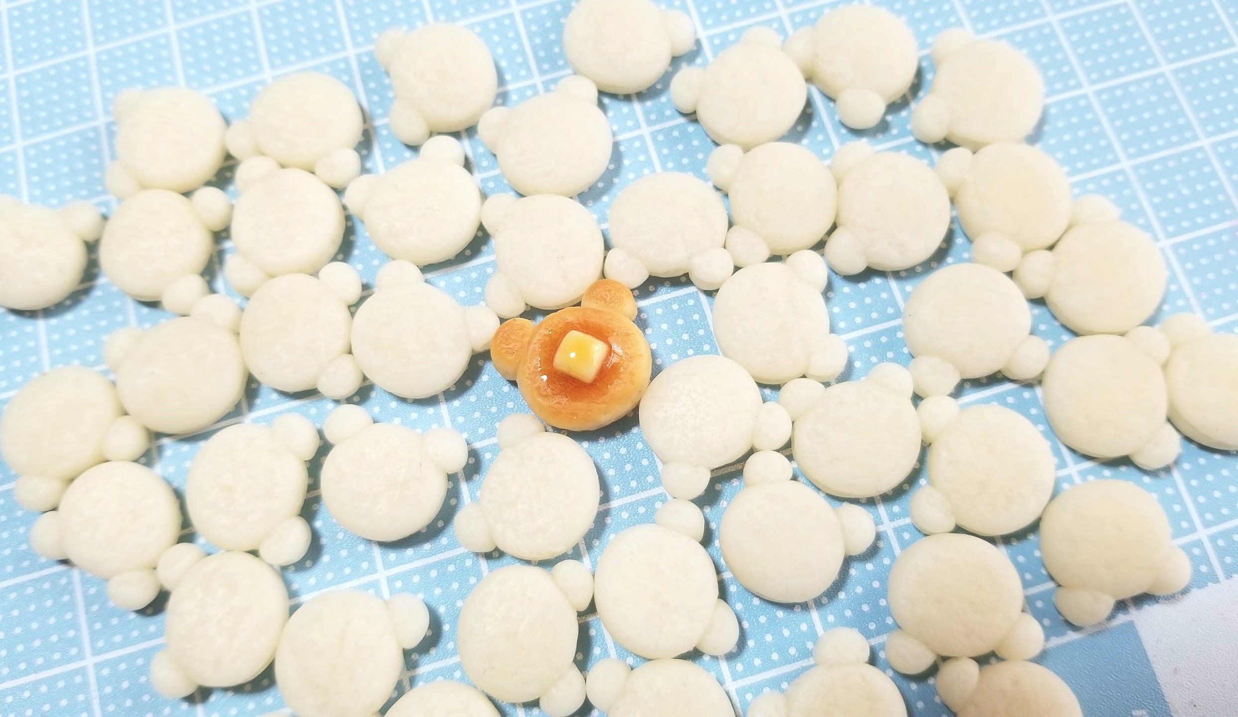 くまちゃんホットケーキの作り方 ドールサイズ ミニチュアブログ よもぎの幸せ ミニチュアフード作家 の日常生活