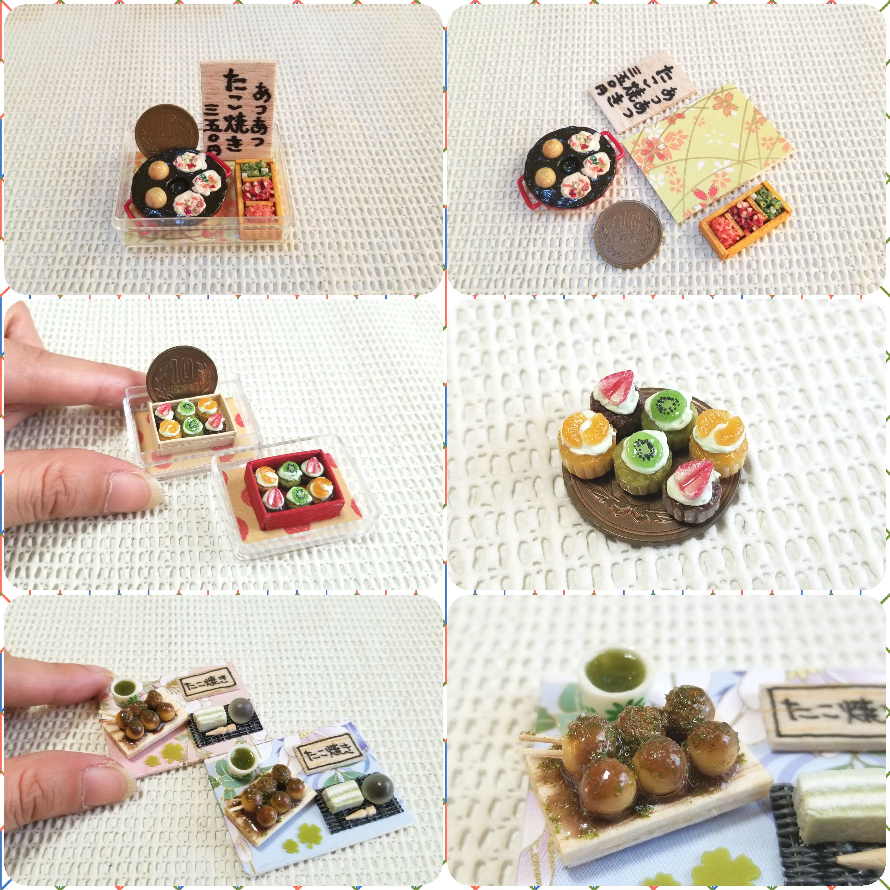 ミニチュアフード,樹脂粘土,UVレジン,食品サンプル,ドールハウス